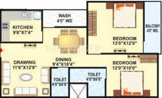 Landmark Radhe Regency (2BHK+2T (1,112 sq ft) 1112 sq ft)