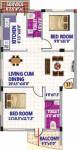 Floor Plan (2BHK+2T (920 sq ft) 920 sq ft) SRK Aanandham Enclave Floor Plan (2BHK+2T (920 sq ft) 920 sq ft)