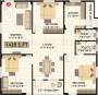 Floor Plan (3BHK+2T (1,430 sq ft) 1430 sq ft) Amrutha Laxmi Residency Floor Plan (3BHK+2T (1,430 sq ft) 1430 sq ft)