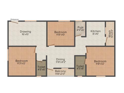 SBC Sai Nilayam (3BHK+2T (1,385 sq ft) Pooja Room 1385 sq ft) SBC Sai Nilayam (3BHK+2T (1,385 sq ft) Pooja Room 1385 sq ft)