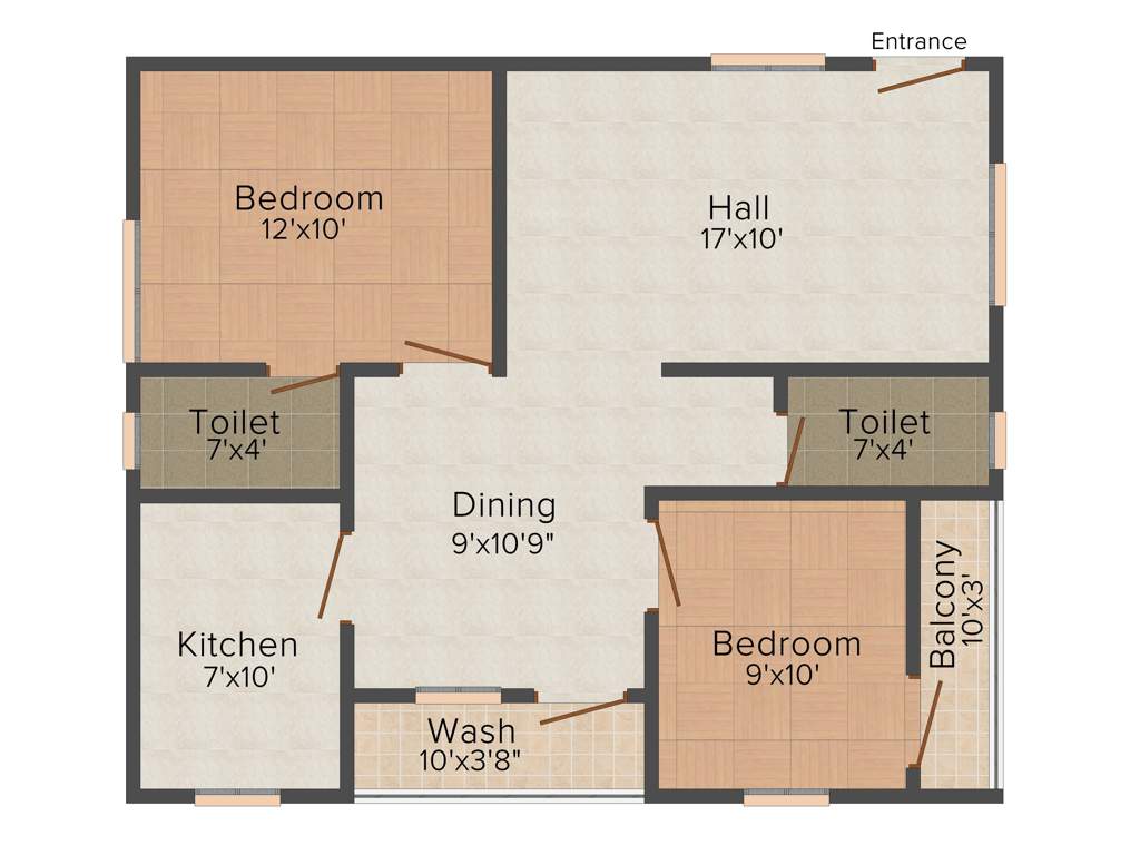 SBC Sai Nilayam (2BHK+2T (1,015 sq ft) 1015 sq ft)