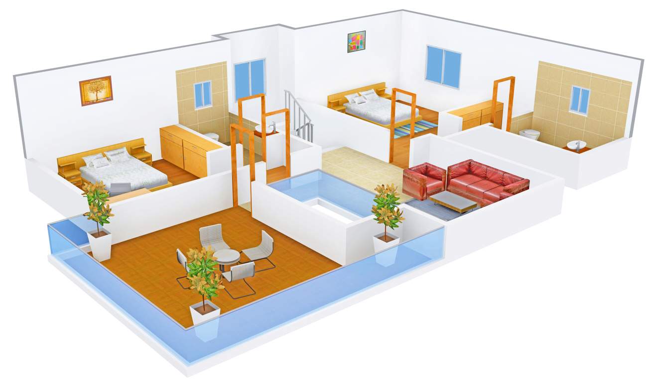 Adroit Blue Lagoon (3BHK+3T (2,535 sq ft) + Study Room 2535 sq ft)