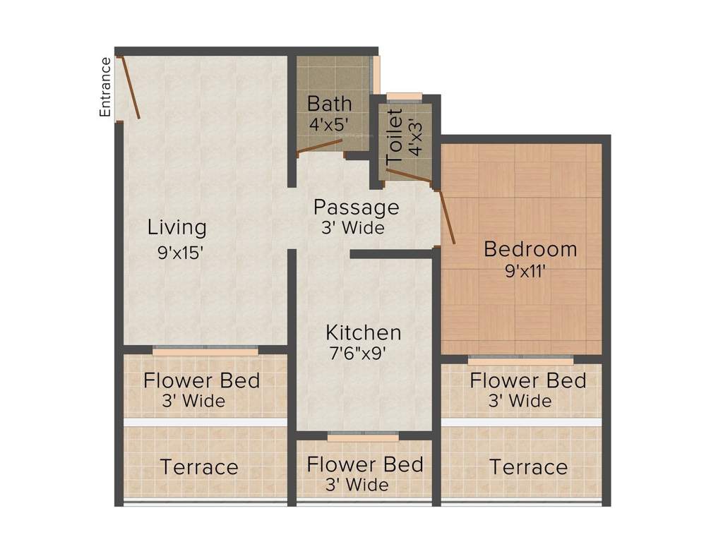 Panchala Shree Krishna Residency (1BHK+1T (695 sq ft) 695 sq ft)