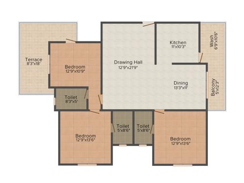 Sadoday Laxmi (3BHK+3T (2,000 sq ft) 2000 sq ft) Sadoday Laxmi (3BHK+3T (2,000 sq ft) 2000 sq ft)