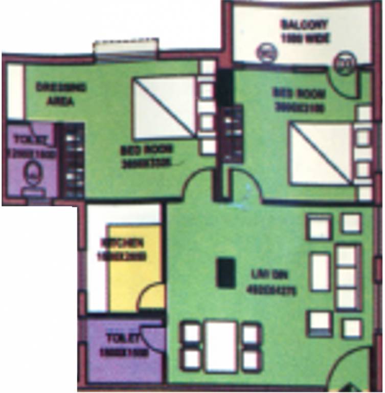 Barrackpore Akashdeep (2BHK+2T (919 sq ft) 919 sq ft)