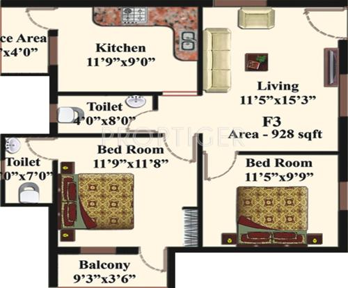 Vivegam Aishwaryam Flats (2BHK+2T (928 sq ft) 928 sq ft) Vivegam Aishwaryam Flats (2BHK+2T (928 sq ft) 928 sq ft)