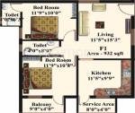 Vivegam Aishwaryam Flats (2BHK+2T (932 sq ft) 932 sq ft)