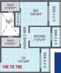Aashray Pearl (1BHK+2T (647 sq ft) 647 sq ft) Aashray Pearl (1BHK+2T (647 sq ft) 647 sq ft)