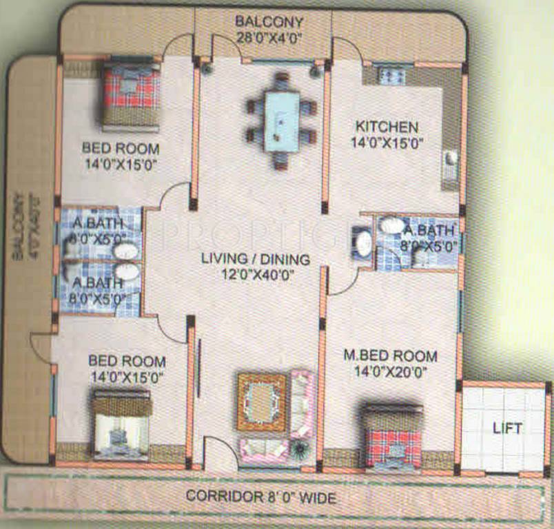 Alisha Projects Murthys Residency (3BHK+3T (2,640 sq ft) 2640 sq ft)