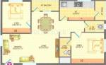 Floor Plan (2BHK+2T (1,170 sq ft) 1170 sq ft) Surya Meadows Floor Plan (2BHK+2T (1,170 sq ft) 1170 sq ft)