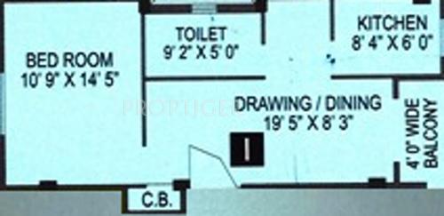 Bhawani Lake View (1BHK+1T (756 sq ft) 756 sq ft)