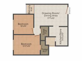Savvy Strata (2BHK+2T (970 sq ft) 970 sq ft)