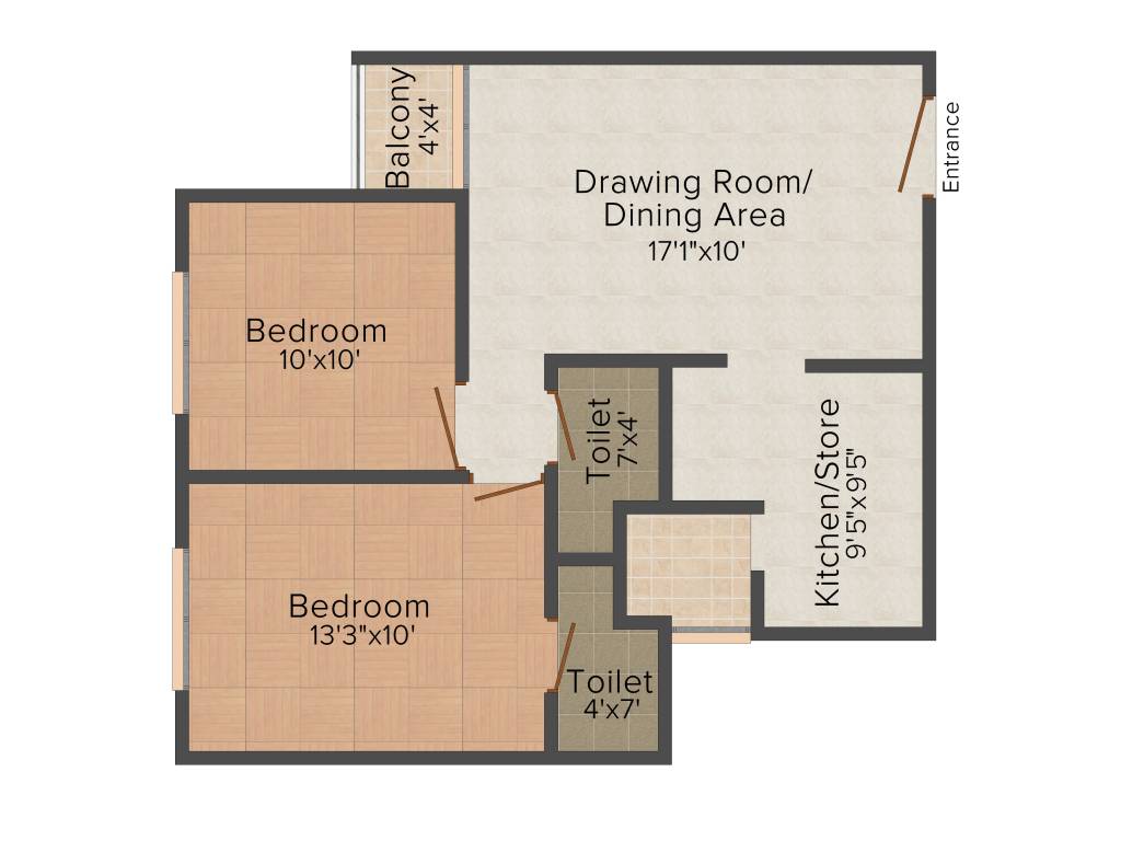 Savvy Strata (2BHK+2T (970 sq ft) 970 sq ft)