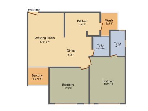 Seventh Avenue (2BHK+2T (1,179 sq ft) 1179 sq ft) Seventh Avenue (2BHK+2T (1,179 sq ft) 1179 sq ft)