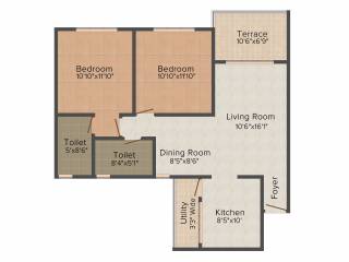 Siddhivinayak Vision Vista (2BHK+2T (1,113 sq ft) 1113 sq ft)