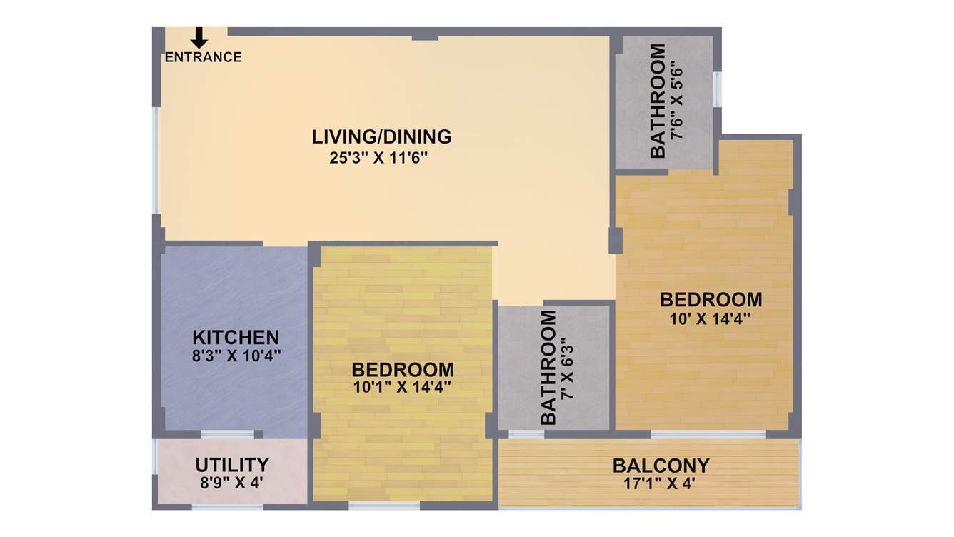 Pioneer KRS Endeavour (2BHK+2T (1,190 sq ft) 1190 sq ft)