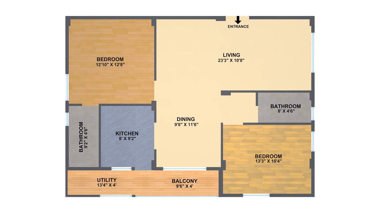 Pioneer KRS Endeavour (2BHK+2T (1,250 sq ft) 1250 sq ft)