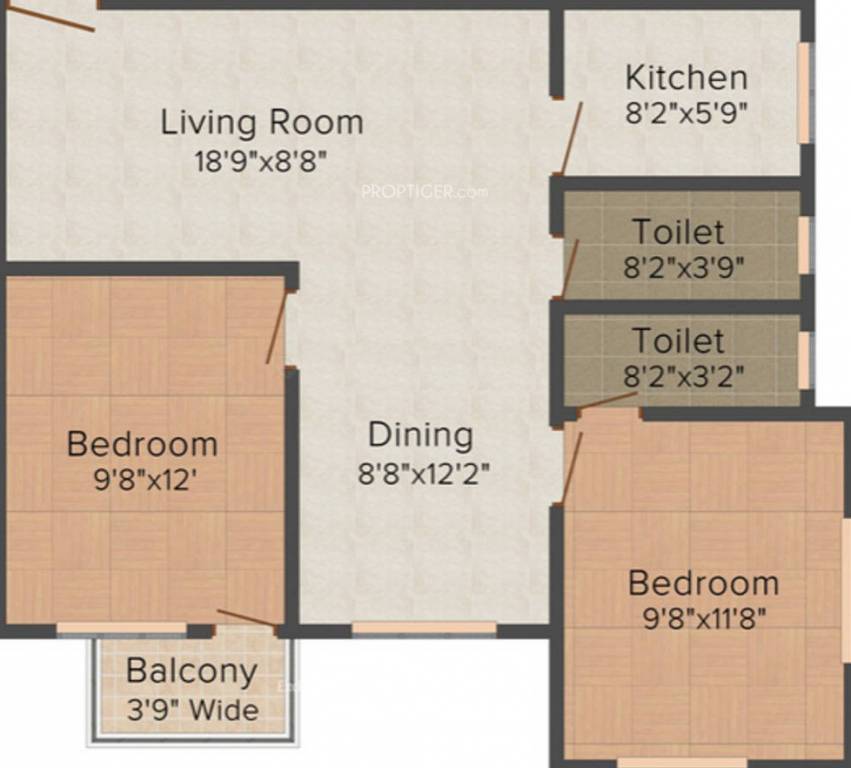 Envision Udaya Residency (2BHK+2T (977 sq ft) 977 sq ft) Envision Udaya Residency (2BHK+2T (977 sq ft) 977 sq ft)