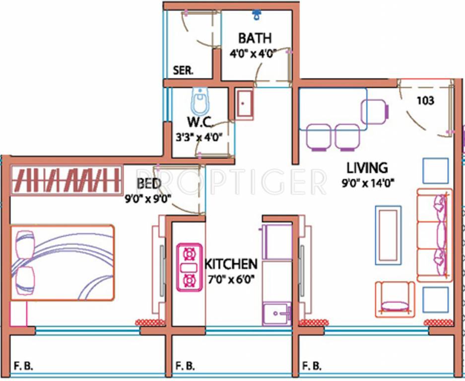 Blue Key Castello (1BHK+1T (725 sq ft) 725 sq ft) Blue Key Castello (1BHK+1T (725 sq ft) 725 sq ft)