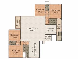 National Vivant Lifestyle (4BHK+6T (6,500 sq ft)   Servant Room 6500 sq ft)