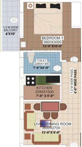 The Hero Realty Gharunda (1BHK+1T (500 sq ft) 500 sq ft)