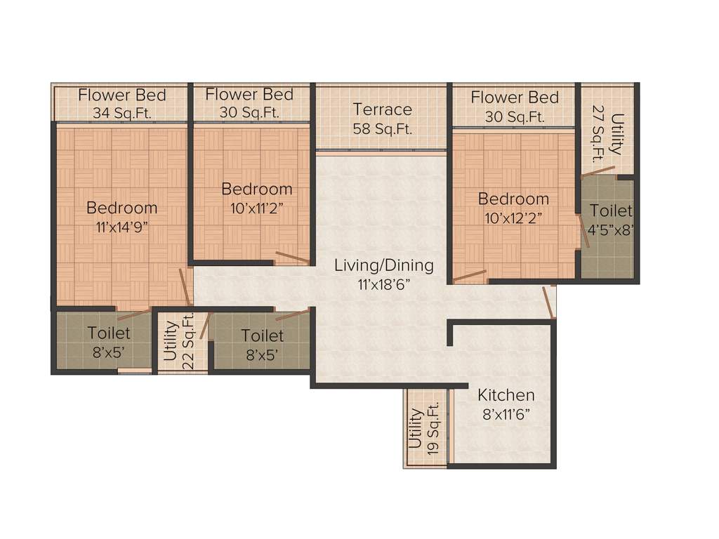 Sai Apramit (3BHK+3T (1,678 sq ft) 1678 sq ft)