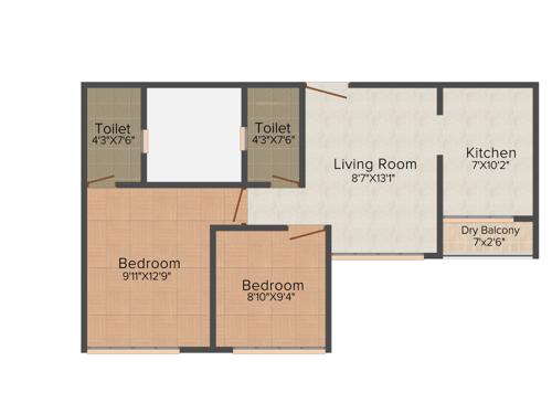 Arkade Jeevan Sarita (2BHK+2T (532 sq ft) 532 sq ft)