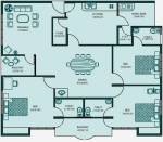 Floor Plan (3BHK+3T (1,630 sq ft) 1630 sq ft) Jewel Bluebell Tower Floor Plan (3BHK+3T (1,630 sq ft) 1630 sq ft)