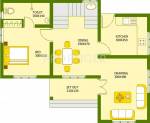 Floor Plan (3BHK+3T (1,100 sq ft) 1100 sq ft) Jewel Green Courtyard Floor Plan (3BHK+3T (1,100 sq ft) 1100 sq ft)