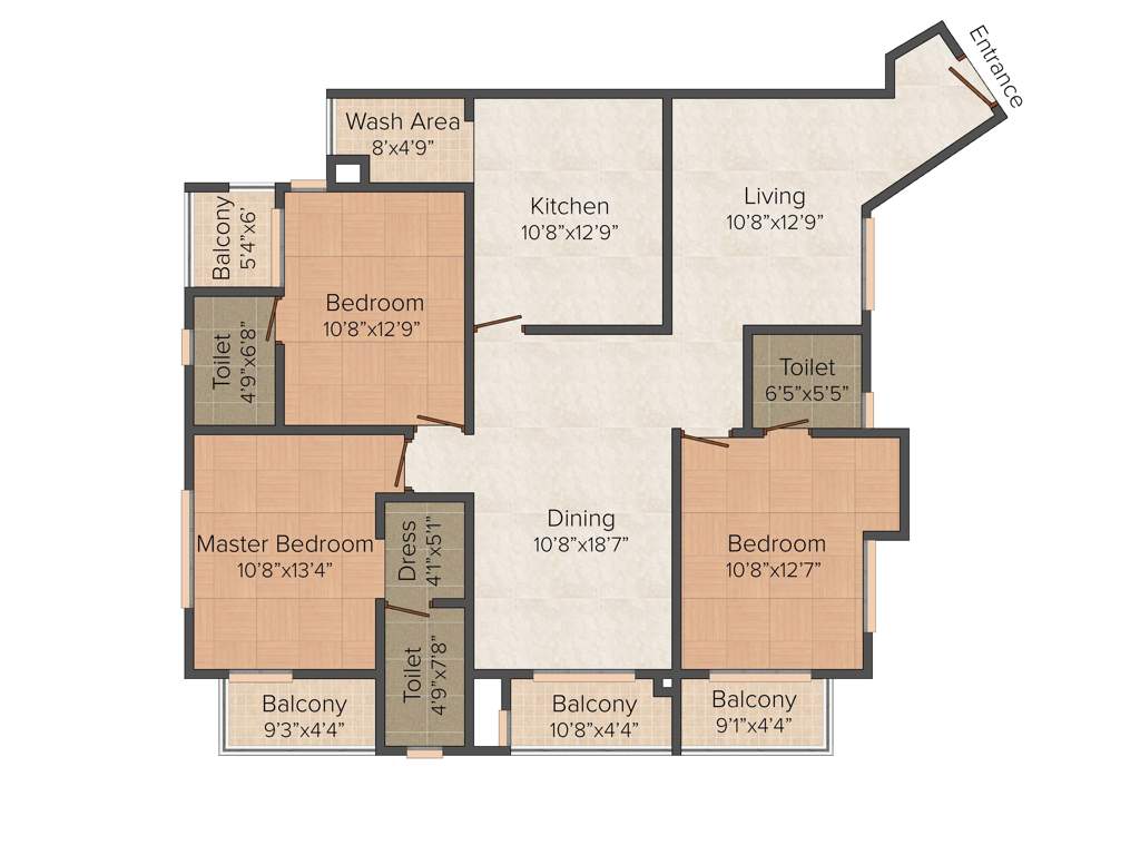 Jewel Water Lilly (3BHK+3T (1,810 sq ft) 1810 sq ft)