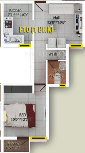 Pelican Crawford Enclave (1BHK+1T (522 sq ft) 522 sq ft)