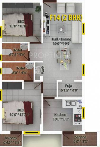 Pelican Crawford Enclave (2BHK+2T (930 sq ft) + Pooja Room 930 sq ft)