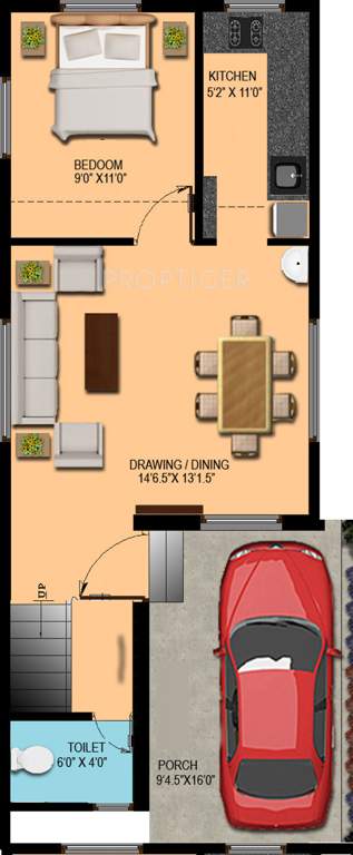 Oliyas Banyan Villa (3BHK+3T (1,313 sq ft) 1313 sq ft)