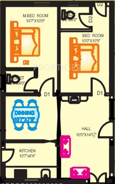 STBL Lakshmi Venkateswara Gardens Villa (2BHK+2T (1,494 sq ft) 1494 sq ft)