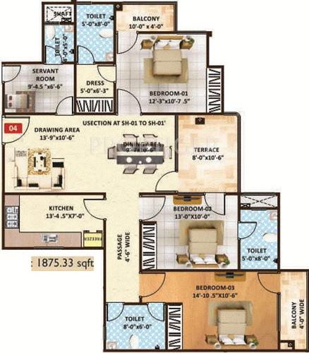 Shree Krishnam Residency (3BHK+4T (1,875 sq ft) 1875 sq ft) Shree Krishnam Residency (3BHK+4T (1,875 sq ft) 1875 sq ft)