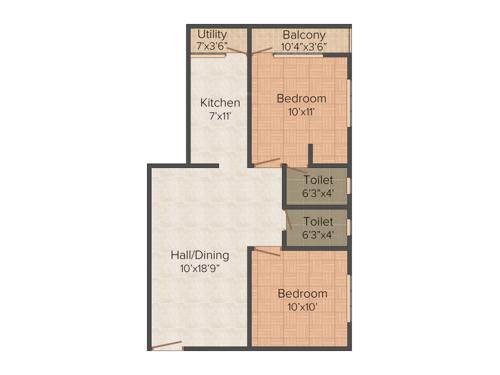 Ranganayaki Red Rover (2BHK+2T (816 sq ft) 816 sq ft)