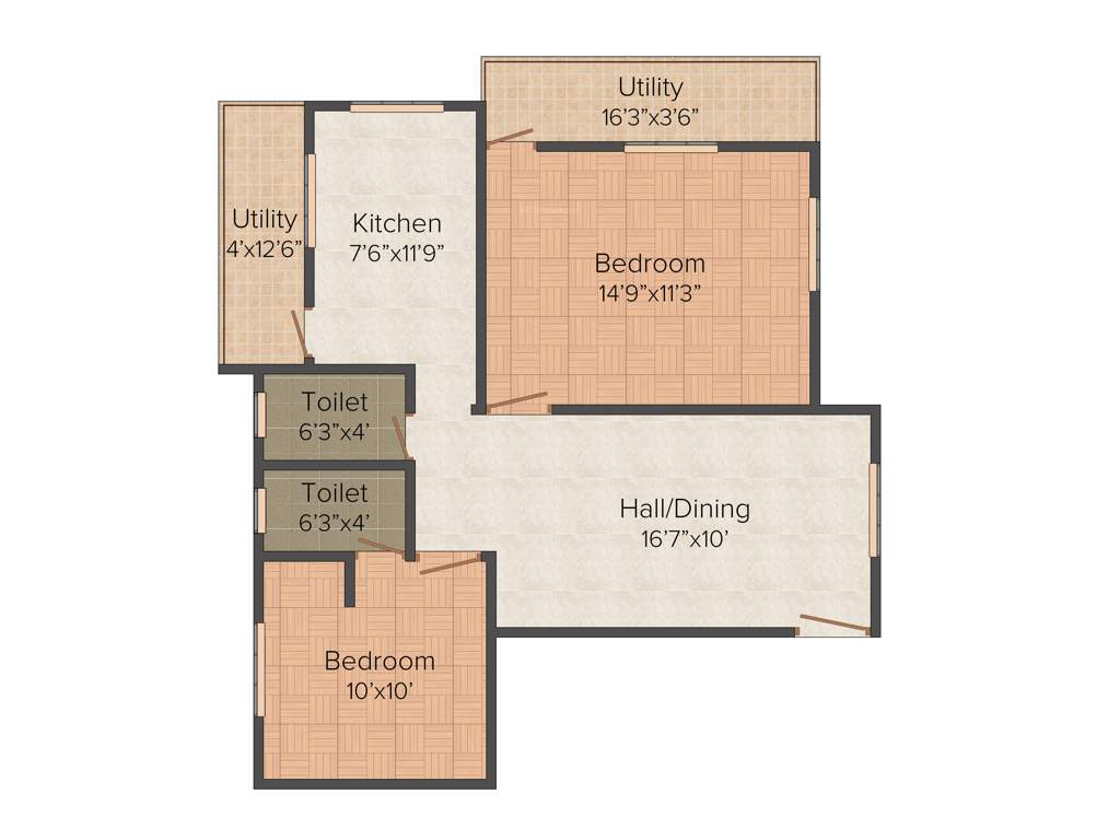 Ranganayaki Red Rover (2BHK+2T (975 sq ft) 975 sq ft)