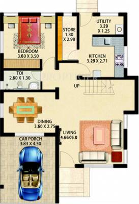 Bright Serenity Acres (3BHK+3T (2,106 sq ft) 2106 sq ft)