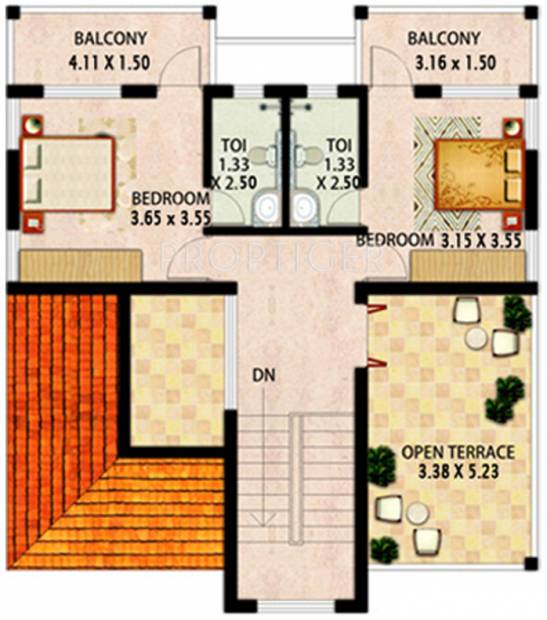 Bright Serenity Acres (3BHK+3T (1,980 sq ft) 1980 sq ft)