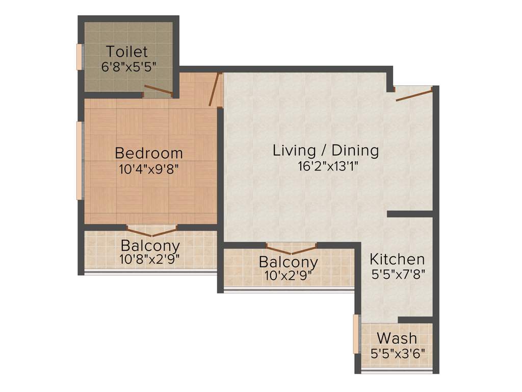 AC Geeyem Enclave (1BHK+1T (640 sq ft) 640 sq ft)