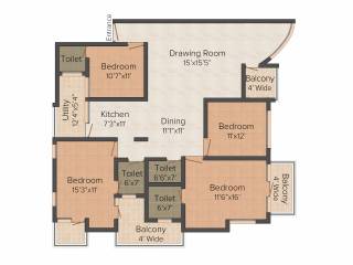 G C Cloud Nine (4BHK+3T (2,412 sq ft) 2412 sq ft) G C Cloud Nine (4BHK+3T (2,412 sq ft) 2412 sq ft)