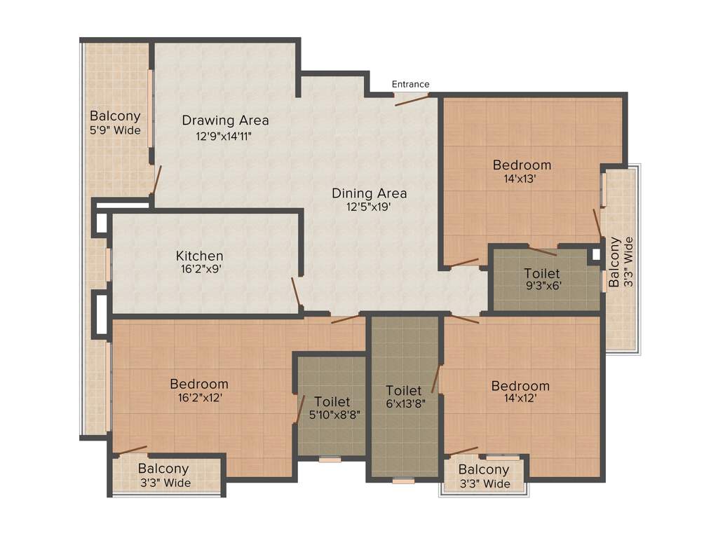 Shalimar Nest (3BHK+3T (2,000 sq ft) 2000 sq ft)