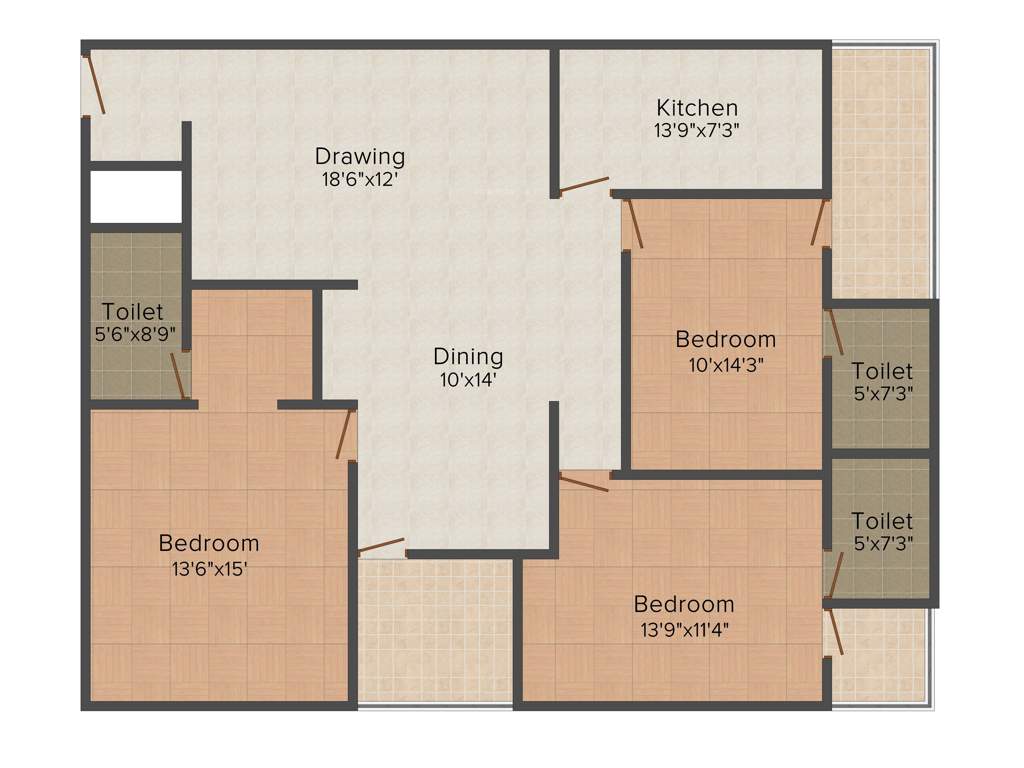 Shree Ram Om Bhagwati (3BHK+3T (1,934 sq ft) 1934 sq ft)