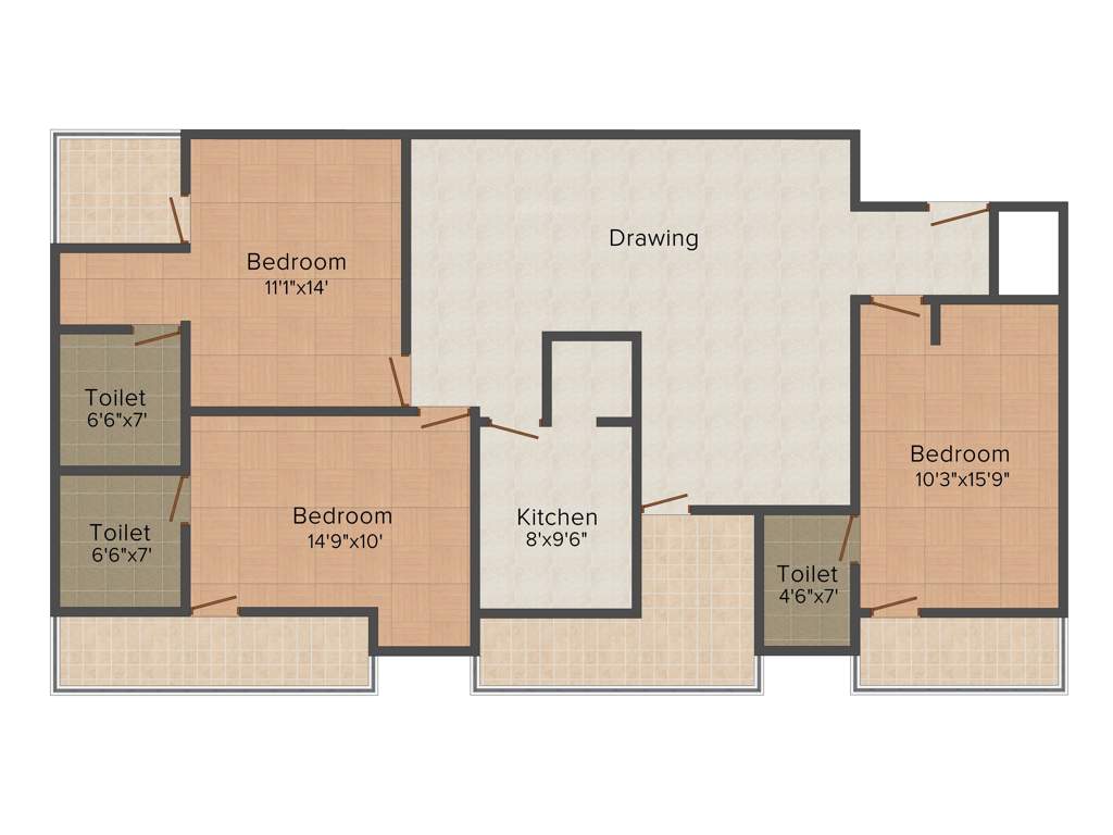 Shree Ram Om Bhagwati (3BHK+3T (1,900 sq ft) 1900 sq ft)