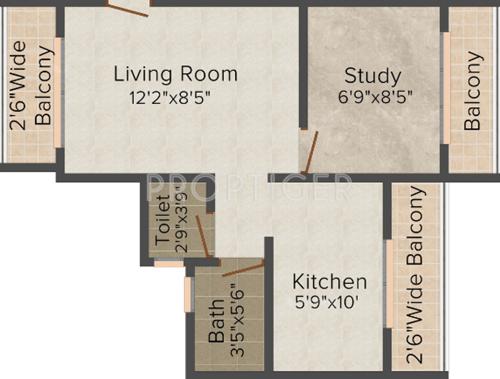 La Vinayaka Residency (1BHK+1T (504 sq ft) + Study Room 504 sq ft)