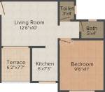 La Vinayaka Residency (1BHK+2T (601 sq ft) 601 sq ft)