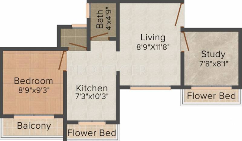 La Vinayaka Residency (1BHK+1T (753 sq ft) + Study Room 753 sq ft)