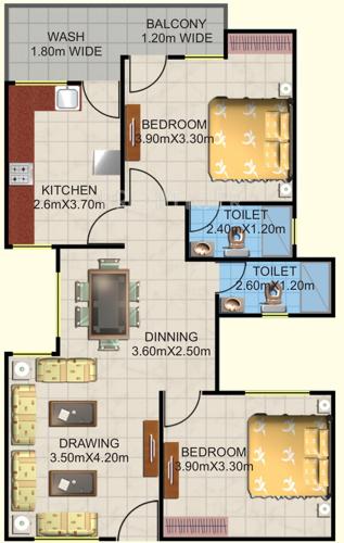 Sterling Globe Grand (2BHK+2T (887 sq ft) 887 sq ft) Sterling Globe Grand (2BHK+2T (887 sq ft) 887 sq ft)