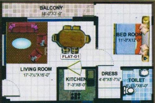 IBIS Classic Apartments (1BHK+1T (650 sq ft) 650 sq ft)