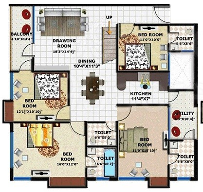  signature Floor Plan Lower Level Duplex Plan